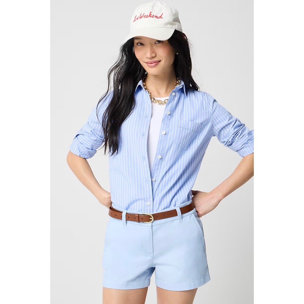J.Crew Womens 3.5 Inch Chino Short‎ Gentle Sea H5616 Size 4 NEW